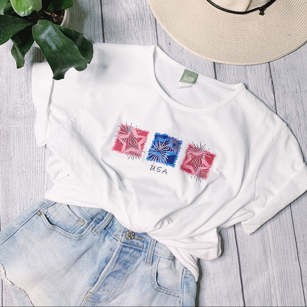 Retro USA short sleeve tee